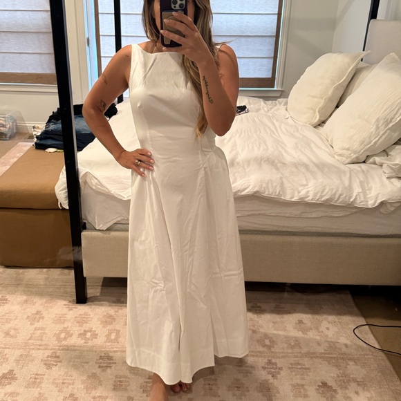 Helsa Chic White Sleeveless Midi Dress / Size M - Picture 4 of 5